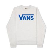 Vans Vit Heather Drop V Crewneck Sweater Gray, Herr