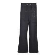 Balmain Svarta laminerade joggingbyxor Black, Herr