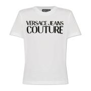 Versace Jeans Couture T-shirt med logotyp White, Dam