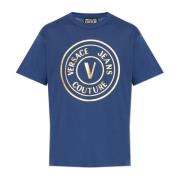 Versace Jeans Couture T-shirt med mönster Blue, Herr