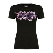Versace Jeans Couture T-shirt med tryck Black, Dam