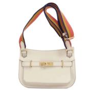 Hermès Vintage Pre-owned Tyg axelremsvskor Beige, Dam