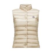 Moncler Slim Cut Down Gilet Beige Beige, Dam