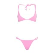 The Attico Rosa Lila Triangel Bikini Badkläder Pink, Dam