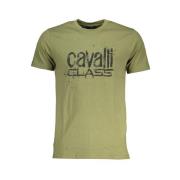 Cavalli Class Tryck Logo Kortärmad T-shirt Green, Herr