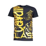 Cavalli Class Tryck Logo Kortärmad T-shirt Multicolor, Herr