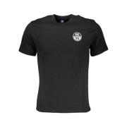 North Sails Svart T-shirt med logotyptryck Black, Herr