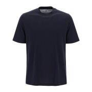 Brunello Cucinelli Premium Cotton Crewneck T-Shirt Blue, Herr