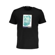 Bikkembergs Svart T-shirt med logotryck Black, Herr