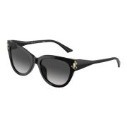 Jimmy Choo Stiliga solglasögon i svart och guld Black, Unisex