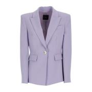 PINKO Lila Crepe Blazer med Peak Revers Purple, Dam