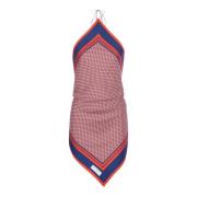 Balmain Monogrammerad rygglös scarf-topp Multicolor, Dam