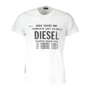 Diesel Vit Herr T-shirt Kortärmad White, Herr