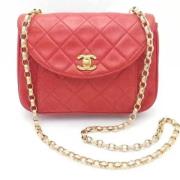 Chanel Vintage Pre-owned Laeder axelremsvskor Pink, Dam