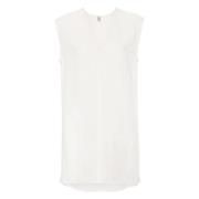 TotêMe Elegant V-neck Top White, Dam