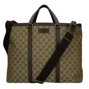 Gucci Vintage Pre-owned Canvas gucci-vskor Beige, Dam