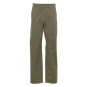 A.p.c. Gröna Raka Byxor Elastisk Midja Dragkedja Green, Herr