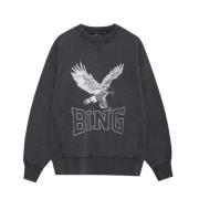 Anine Bing Retro Eagle Sweatshirt Black, Dam