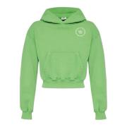 Sporty & Rich Kort hoodie Green, Dam