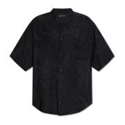 Balenciaga Sidenskjorta med ficka Black, Herr