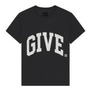 Givenchy Svart Mesh Broderad T-shirt Black, Herr