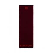 Givenchy Colorblock Bicolor Halsduk med Kontrastlogo Red, Dam