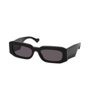 Gucci Rektangulära solglasögon i färg 001 Black, Dam