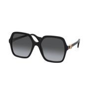 Gucci Fyrkantiga solglasögon Svart Lyxmode Black, Dam