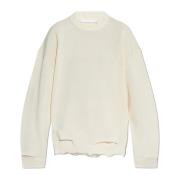 Helmut Lang Sliten tröja Beige, Dam