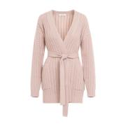 Max Mara Perforerad Cardigan i Cipria Färg Pink, Dam