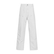 Carhartt Wip Grå Canvas Straight Leg Byxor Gray, Herr