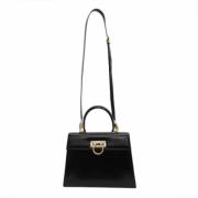 Salvatore Ferragamo Pre-owned Pre-owned Tyg axelremsvskor Black, Dam