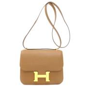 Hermès Vintage Pre-owned Tyg axelremsvskor Brown, Dam