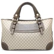 Celine Vintage Pre-owned Canvas handvskor Beige, Dam