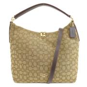 Coach Pre-owned Pre-owned Tyg totevskor Beige, Dam