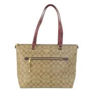 Coach Pre-owned Pre-owned Tyg totevskor Beige, Dam