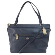 Coach Pre-owned Pre-owned Tyg totevskor Blue, Dam