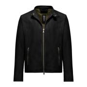 BomBoogie Leather Jackets Black, Herr