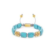 Nialaya The Dorje Flatbead Collection - Turquoise and Gold Yellow, Her...