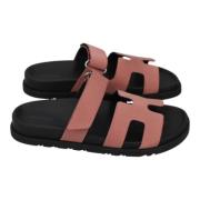 Hermès Vintage Pre-owned Tyg sandaler Pink, Dam