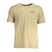 Fila Beige Bomull T-shirt med Tryck Beige, Herr