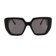 Gucci Rektangulära båge solglasögon Black, Dam