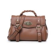 Mulberry Läder axelväska med vridlås Brown, Dam