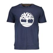 Timberland Blå Ekologisk Bomull T-Shirt Blue, Herr