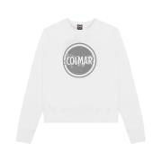 Colmar Vit Tröja med Glitter Logo White, Dam