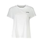 Patrizia Pepe Vit Bomull Broderad Logotyp T-shirt White, Dam