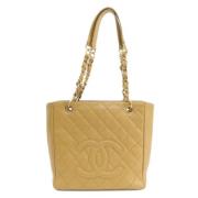 Chanel Vintage Pre-owned Tyg chanel-vskor Beige, Dam