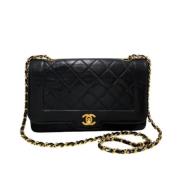 Chanel Vintage Pre-owned Tyg chanel-vskor Black, Dam