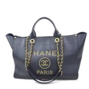 Chanel Vintage Pre-owned Tyg chanel-vskor Black, Dam