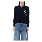 Isabel Marant Étoile Nola Polo Stickad Blue, Dam